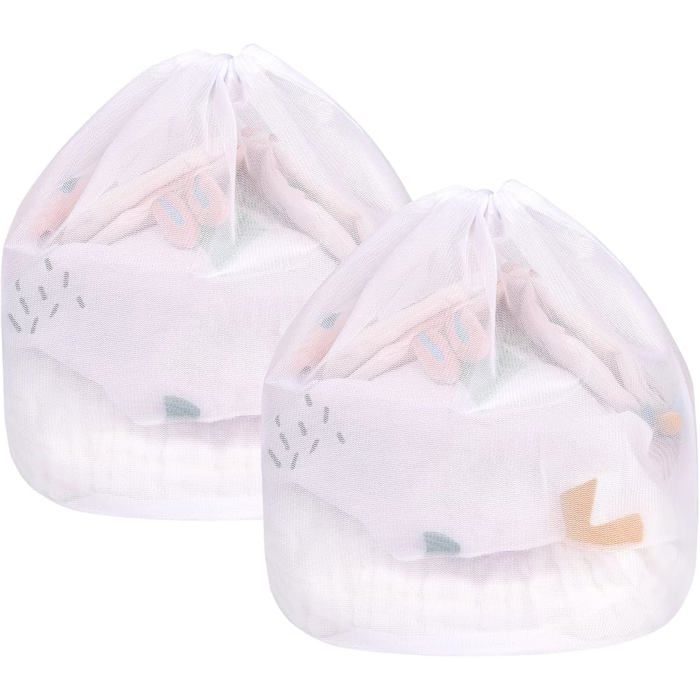 2 Filets à Linge pour Machine à Laver 30 x 40 cm Cordon de Serrage Réutilisables pour Vêtements Délicats et Sous-vêtements
