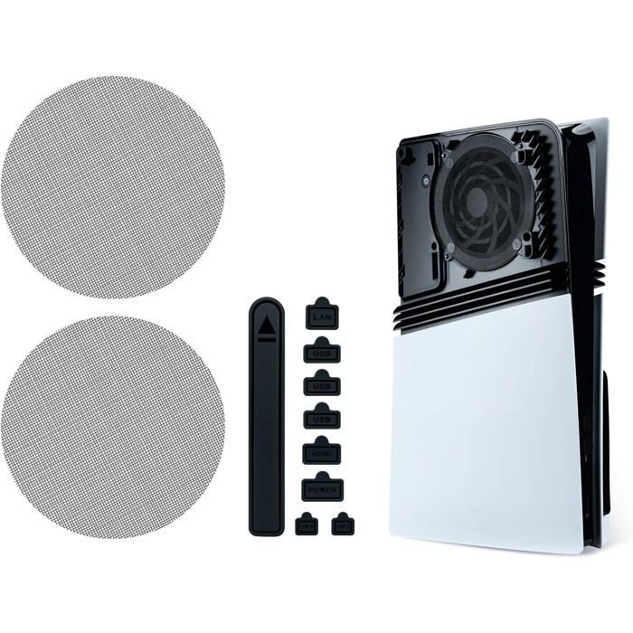 Housse Anti-Poussière Premium Pour Ps5/Ps5 Pro/Ps5 Slim Filtres Ventilateur Anti-Poussière Protection Des Ports Couvercle Anti-