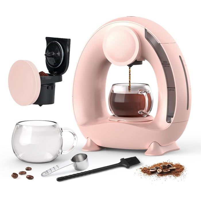 Cafetière À U Unique Avec Filtre À Café Moulu Cafetière Americano Mini Cafetière/Théière À Une Tasse Contrôle À Une Touche 4-8 O