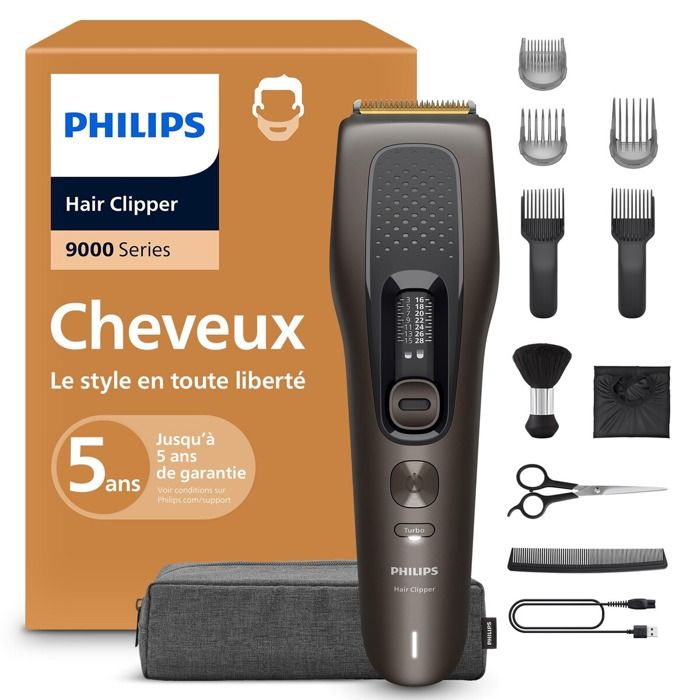 Tondeuse homme Philips Cheveux Series 9000 HC9722/15 Noir Tondeuse homme Philips Cheveux Series 9000 HC9722/15 Noir