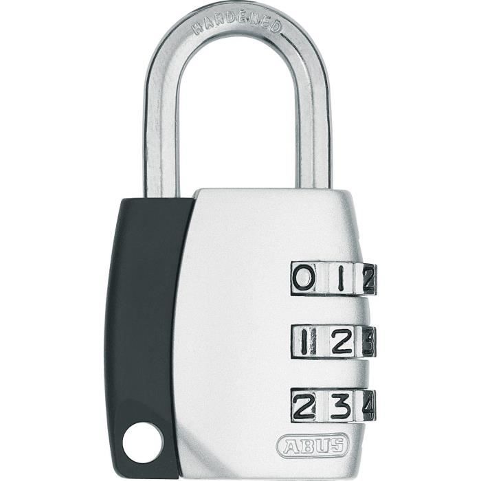 Cadenas à combinaison ABUS 15530 BDFNLI Anse acier Code numérique à trois chiffres personnalisable