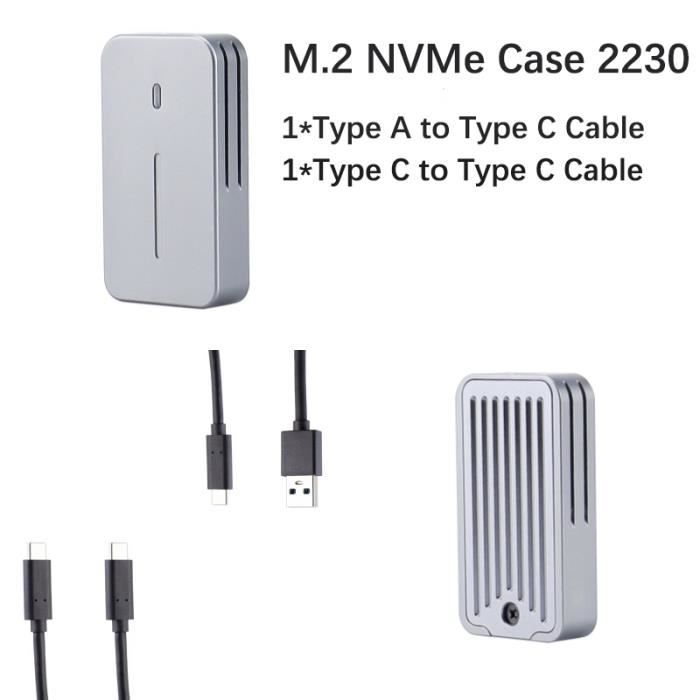 Cas SSD 2230 NVME - Boîtier externe pour SSD M.2 NVMe 2230 vers USB 3.2,  adaptateur 10Gbps, Gen2, pour M2 223 - Cdiscount Informatique