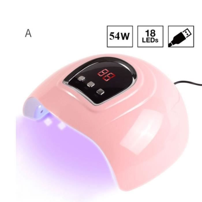 Lampe UV pour sécher les ongles avec 18 LED, sèche ongles pour le traitement du vernis Gel