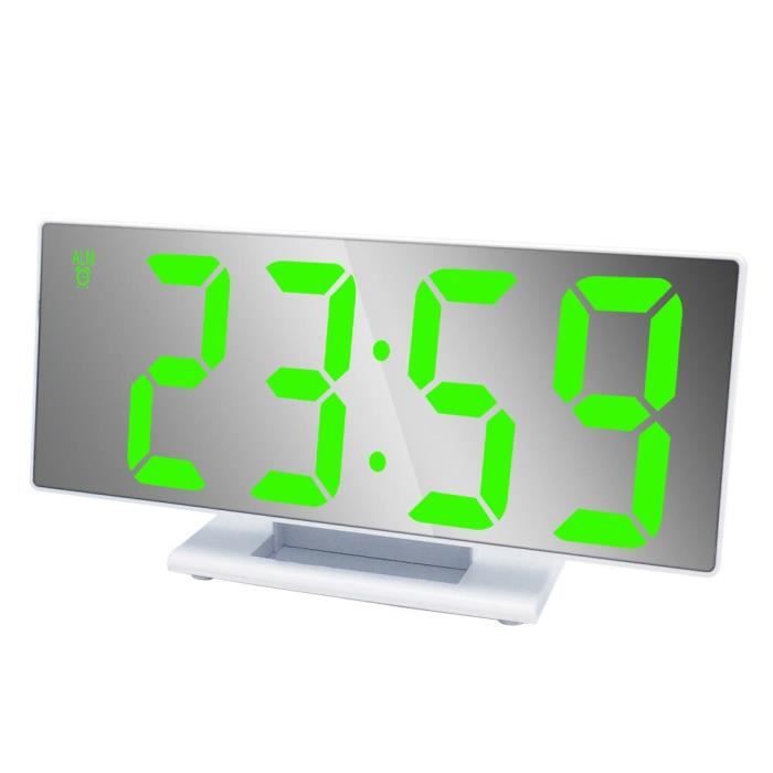 Mini horloge numérique noire encastrable ou portative