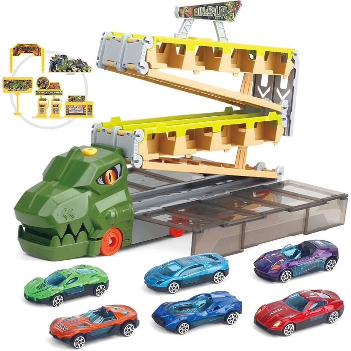 Super Transporteur Dino City avec Piste - Camion et Dinosaure main image 1