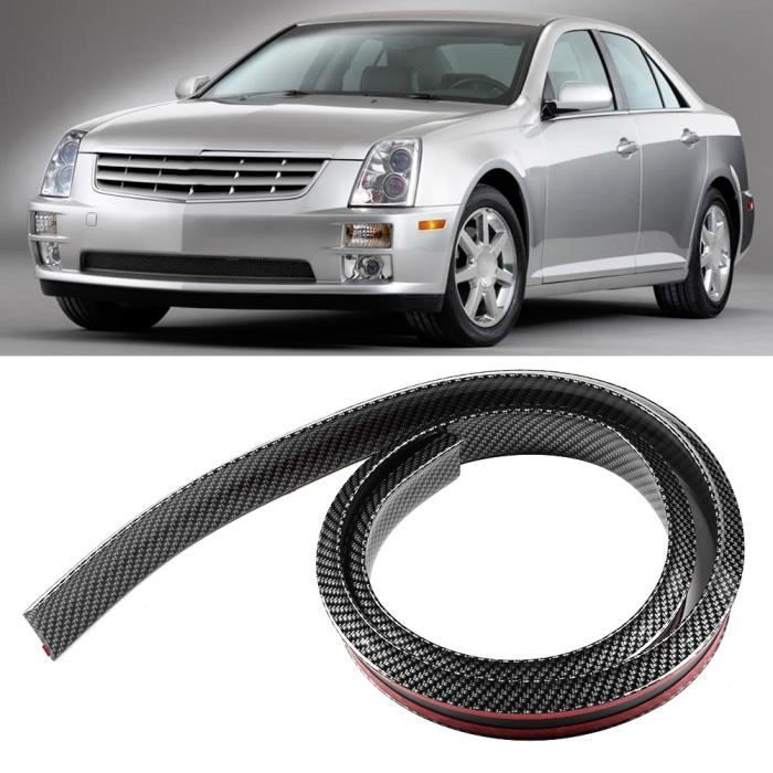 Aileron Arrière Voiture - Caoutchouc Souple Style Carbone, 1,5m, Autocollant - Protection Et Look Sportif Pour Coffre