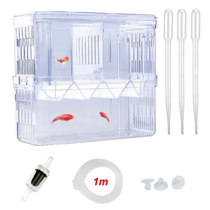 Senzeal Boite D Elevage De Poissons En Plastique Flottant Bebe Poisson Crevettes Ecloserie Boite D Isolement Pour Aquarium Avec Clap Cdiscount Animalerie