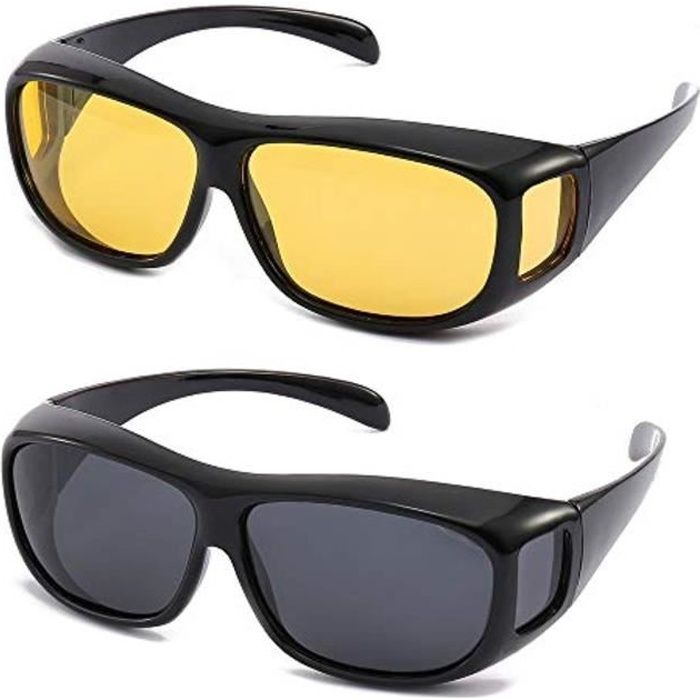 SINMI Lot de 2 étuis à lunettes de soleil et grand étui à lunettes