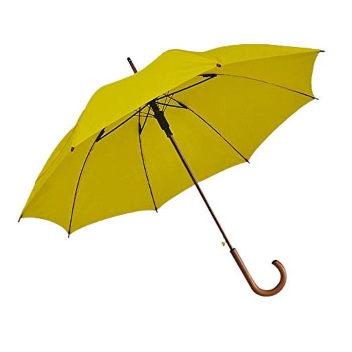 noir parapluie automatique avec poign/ée aspect bois