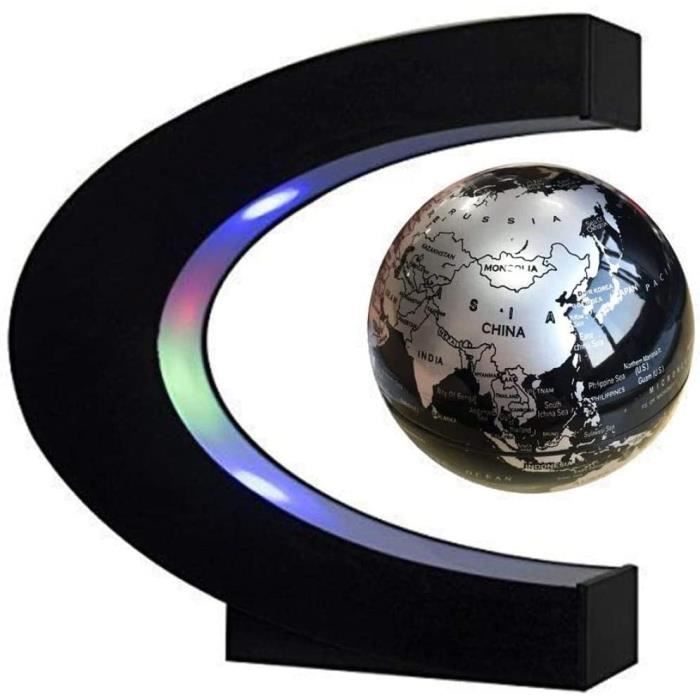 Globe Terrestre Lévitation Magnétique Avec LED - Décoration Bureau, Cadeau Original