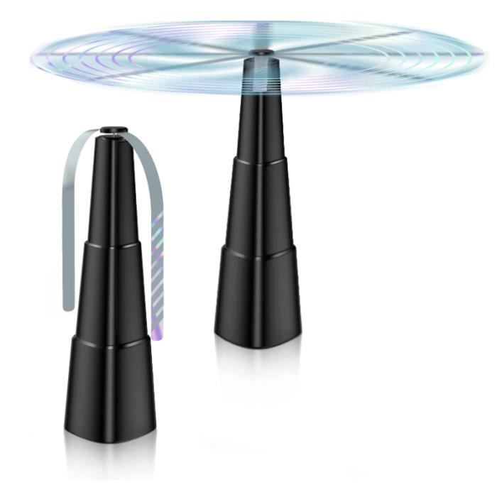 Ventilateur Anti-mouches électrique – 2 Pièces – Pales Holographiques, Suspension Possible – Pour Cuisine, BBQ, Extérieur – Fonctionne Sur Piles AA