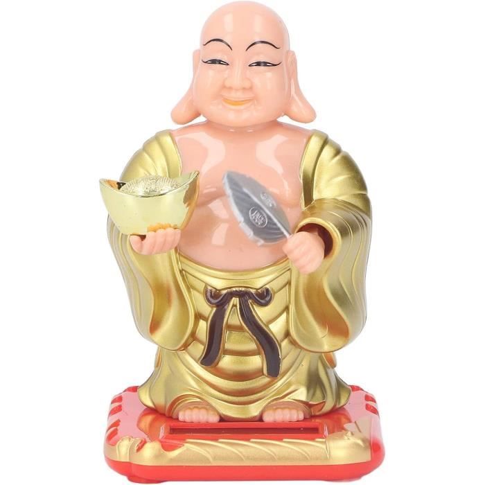 Figurine Solaire Danseuse Kimono - Décoration Voiture Ou Bureau - Tête Branlante Sans Batterie - 7,7x7,7x10 Cm - 7