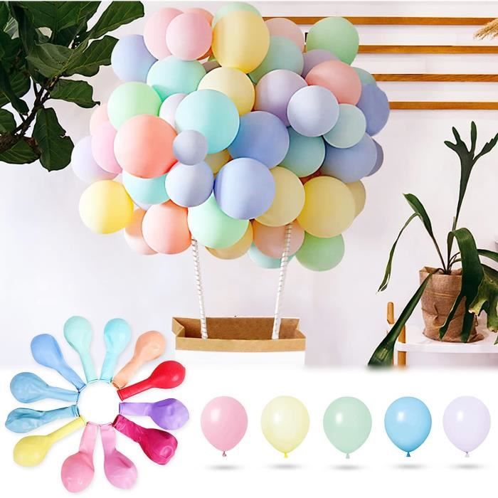 100 Pcs Ballon Pastel, 10 Pouces Ballons En Latex 100% Naturel, Pastel  Ballons Macaron Couleur, Ballon De Baudruche Pour Anni[u3174] - Cdiscount  Maison