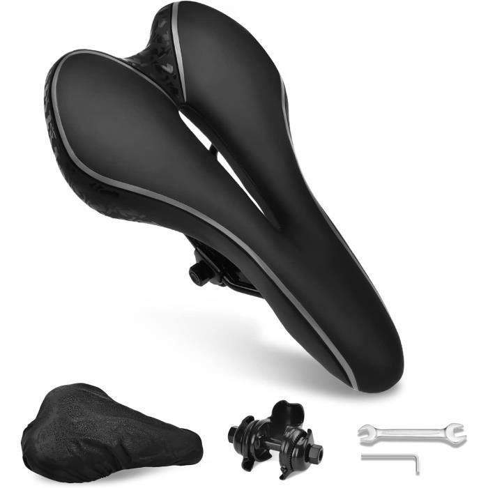 Selle Vtt Gel Selle De Velo Confortable Selle Vtt Confort Homme Siege De Velo Ergonomique Pour Homme Femme Vtt Velo De Rout H133 Cdiscount Sport