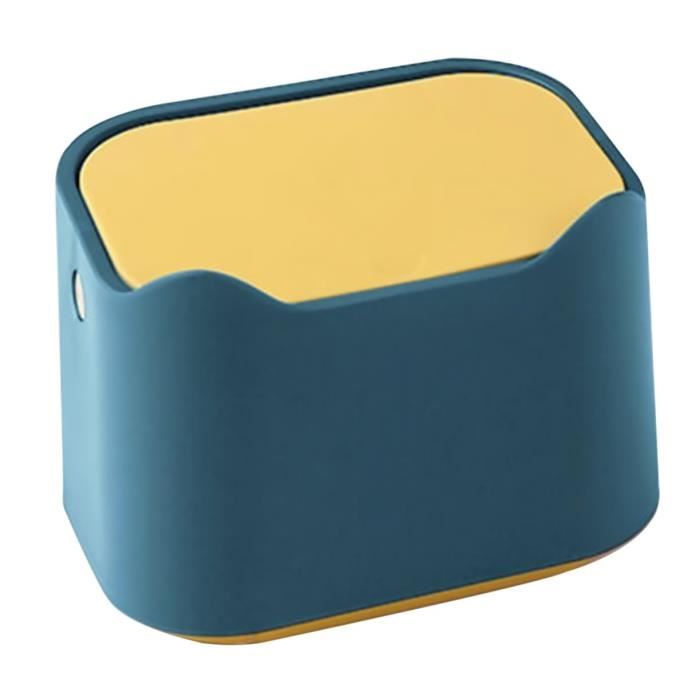Mini Poubelle De Bureau Mobestech Avec Couvercle - Petite Corbeille De Table En Plastique Pratique Et Esthétique