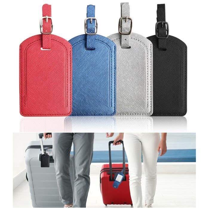 Crâne Avec Fleur étiquettes De Sac De Voyage En Cuir Pu Drôle