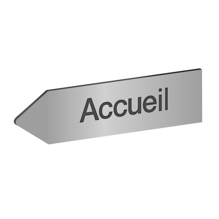 Panneau Directionnel Flèche Personnalisable DECOHO - Gravure Laser, Résistant Extérieur, Or - 8x30 Cm