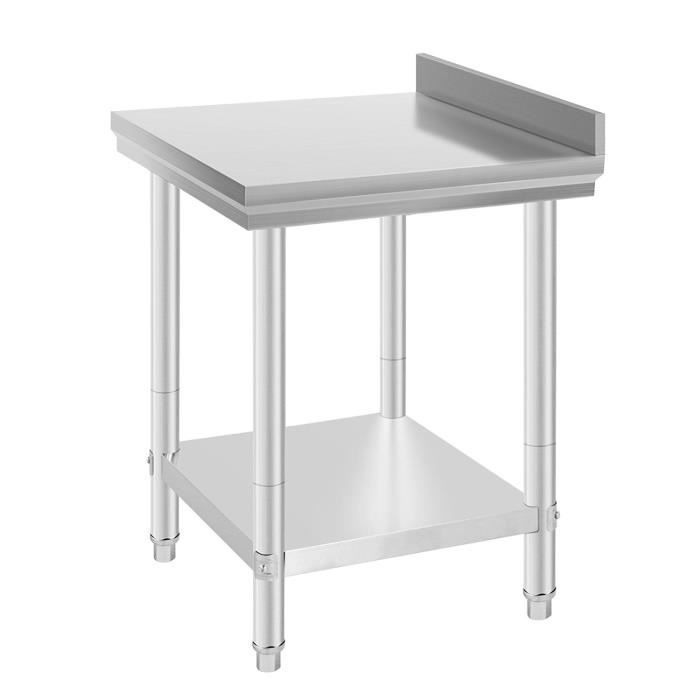 Miss Table De Travail Inox Professionnelle 61 X 61 X 90 Cm Table
