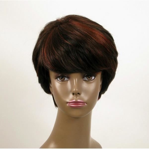 Perruque Femme Afro Cheveux Naturel Courte Noir Meche Rouge Whit 05 1b410 Achat Vente Perruque Postiche Perruque Femme Afro Cheveux Cdiscount