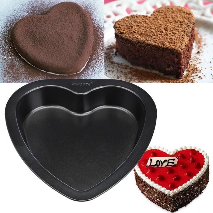 Coeur En Forme De Gateau En Acier Inoxydable Plateau Pan Moule Avec Boucle Non Stick Gateau Ustensiles Pour Cuisson Outils Vaisselle Accessoires De Cuisine Gadget Noir Casseroles Plats Et Poeles Cuisine