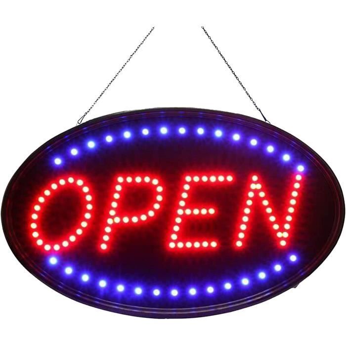 Tableau Lumineux LED 50x70 Cm - Télécommande - 7 Couleurs, 11 Modes Clignotants - Pour Restaurant, Mariage, Boutique
