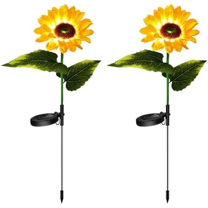 Balise-borne Solaire,Lampe Solaire à Tournesol Pour L'Extérieur Du