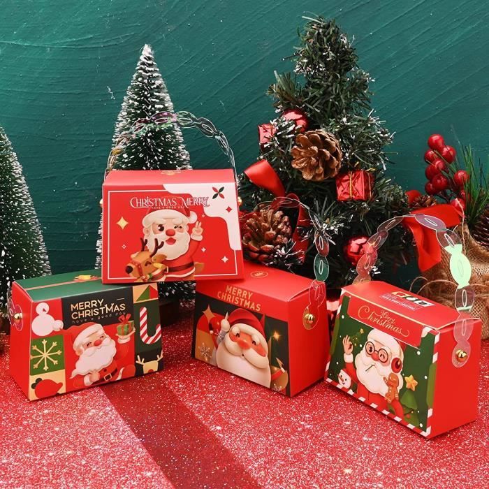 Boite Cadeau Noel, 12 Pièce Décoration de Noël Bonbonniere Noel avec Motif Père  Noël, 4 Styles Boite Noel avec Poignée pour No[663] - Cdiscount Beaux-Arts  et Loisirs créatifs