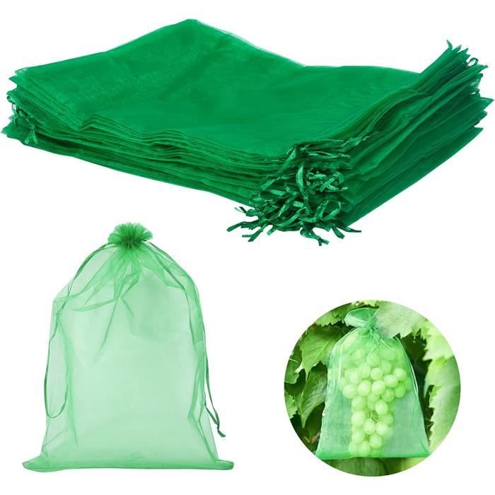30 Sacs De Protection En Organza Pour Fruits Et Légumes – Taille 17x23 Cm, Cordon De Serrage, Transparents Et Réutilisables