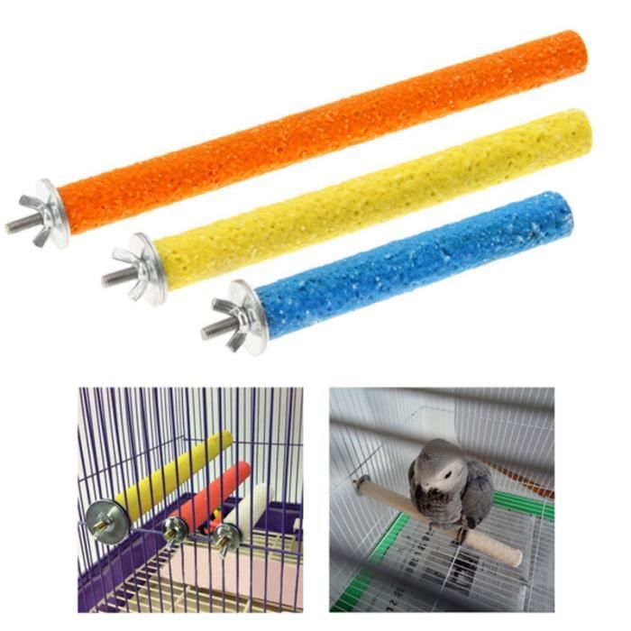 (18cm)Barre de broyage sur pied griffes doiseau bec fournitures pour Cage accessoires pour perroquets 10/14/18cm
