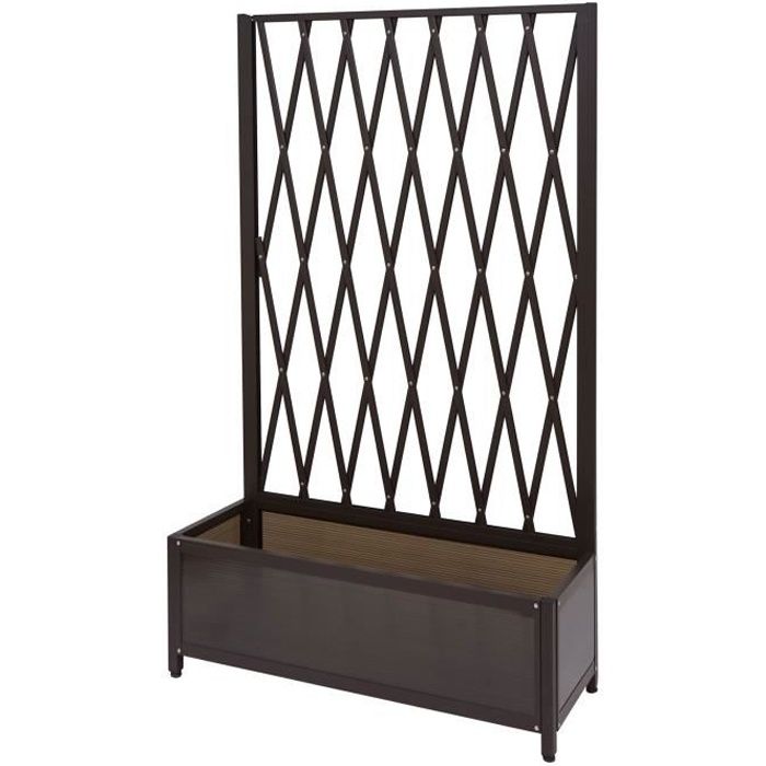 KHW bac à fleurs avec treillage anthracite 43 cm Jardinage ...