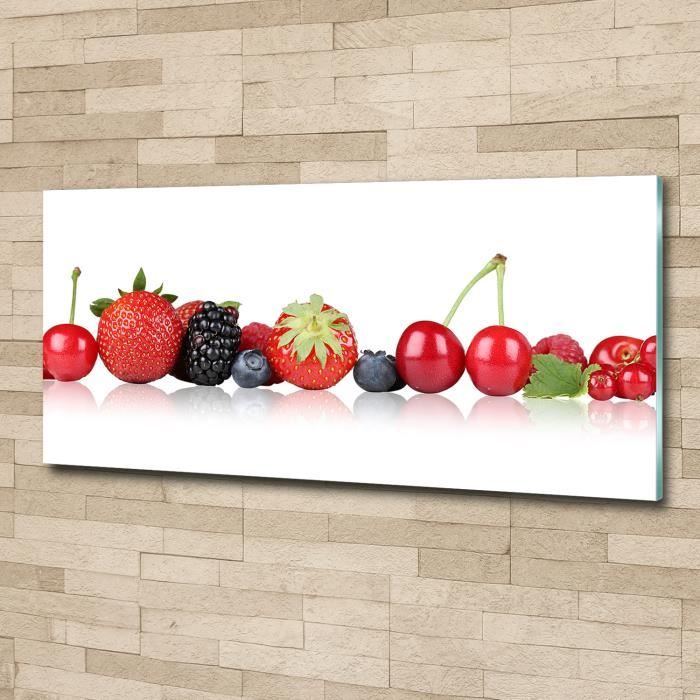 Tableau murale Impression sous verre 125x50 Cuisine Pomme Eau 