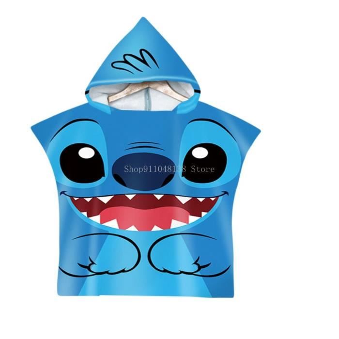 DYJ 1 Peignoir capuche Disney Lilo Stitch serviette de plage