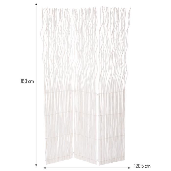 Angel Living Paravent 1 Panneau Diviseur De Chambre Séparateur De Panneau Indépendant Paroi De Separation Murale Blanc 97656264