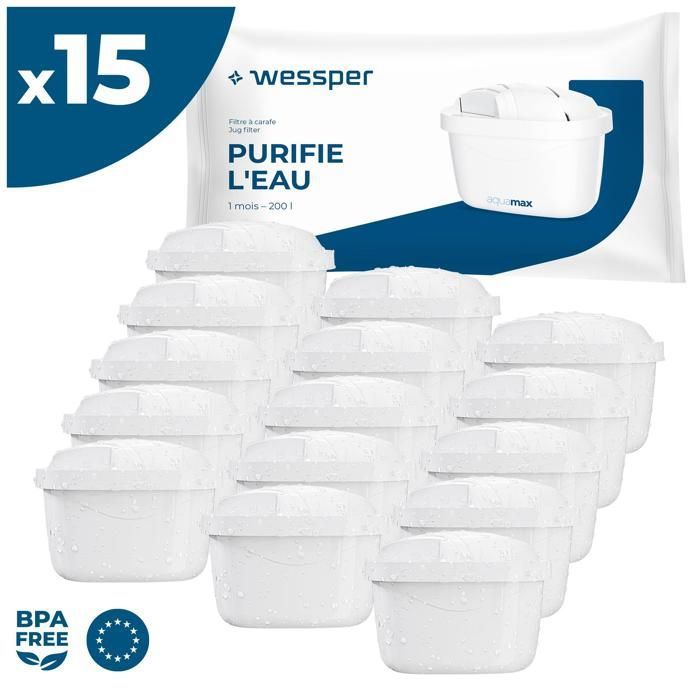 Dafi Unimax Lot de 6 cartouches filtrantes compatibles avec Brita Maxtra, PearlCo [655