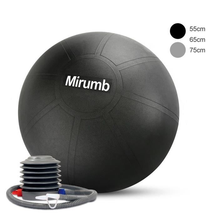 Mirumb Ballon Suisse de Gym 75 cm avec Pompe-Balle de Pilates-Ballon de Gym, Ballon de Fitness-Yoga,Pilates-♂♀♻ - Cdiscount Sport