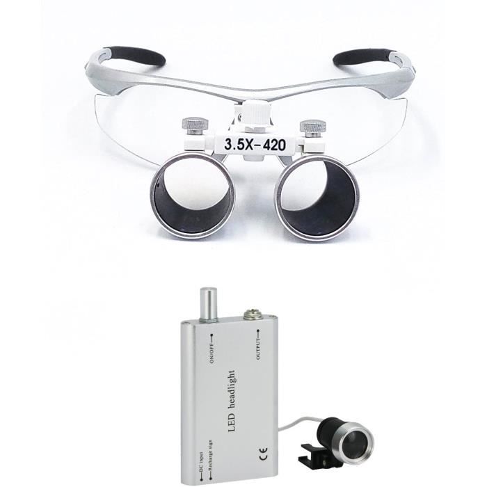 loupe dentaires Surgical Medical Loupes 3,5 x 420 mm avec