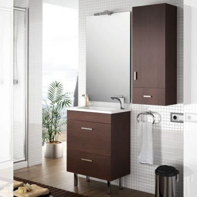 Meuble Salle De Bain 60 Cm Couleur Wenge Achat Vente Salle De