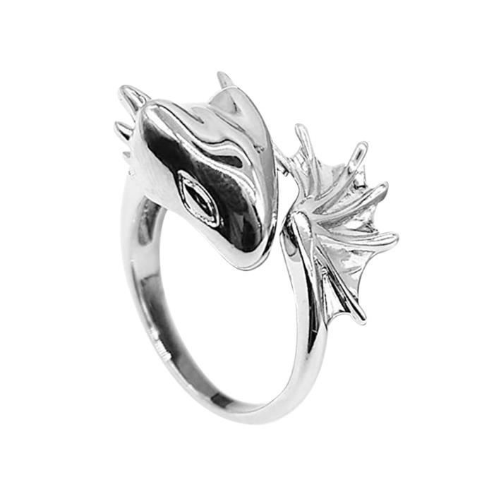 Bague Dragon Topazes Dorees Bijoux Animaux Doigt Chanceux Chevalier Dragon Triceratops Open WESE620 Cdiscount Maison