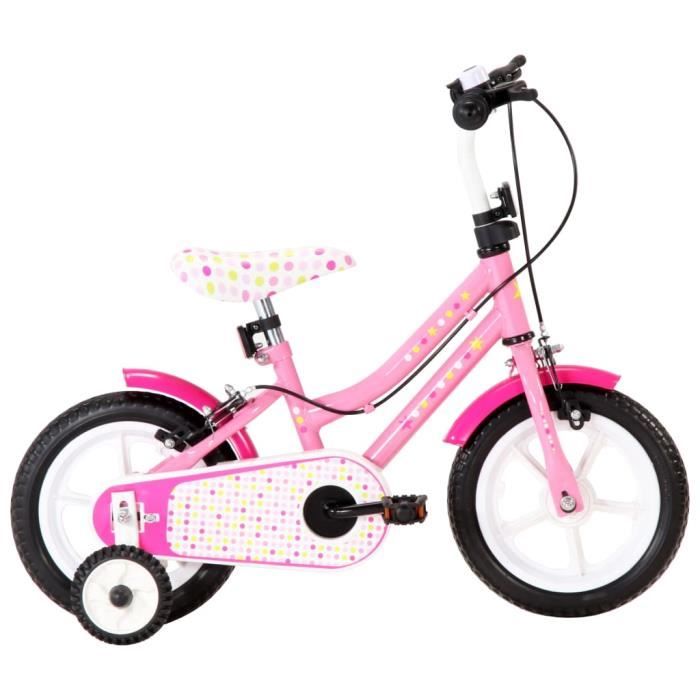 Élégance 806992® Vélo 12 - Vélo pour Enfant - 2 à 4 ans Blanc et rose -  Cdiscount Sport