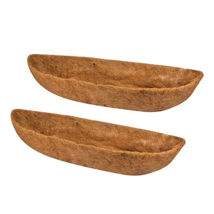 Doublure Coco Naturelle Monshop - 61cm Diamètre, Fibre De Coco Pour Panier Suspendu, Rétention D'Eau