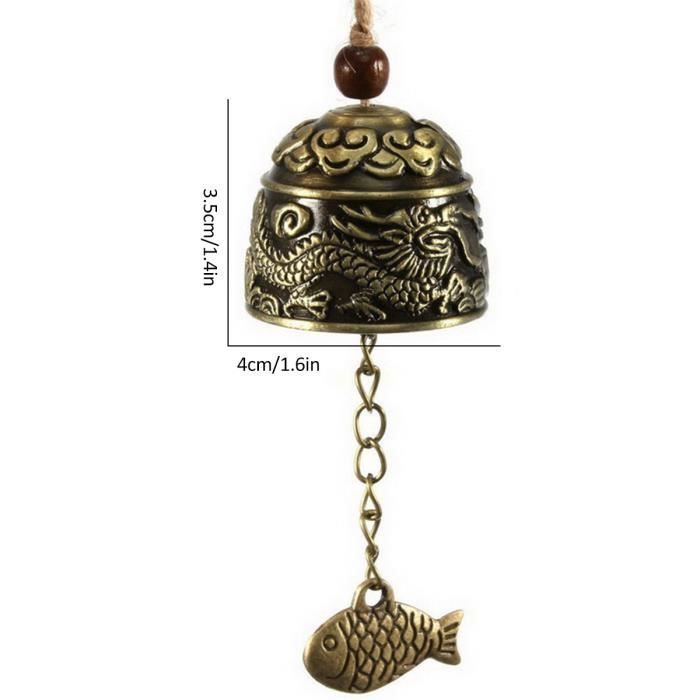 2 Carillons Feng Shui UNICRAFTALE Avec Cloches Métalliques - Porte-bonheur Chinois En Décoration Vintage Pour Maison Et Jardin