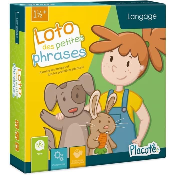 jeu éducatif - blackrock - placote loto des petites phrases - pour enfants de 1½ à 3 ans - combinaisons de mots