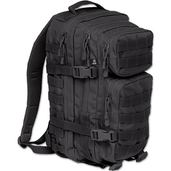 Sac à Dos - Brandit - US Cooper - Noir - 42x23x20 cm - Résistant à leau Sac à Dos - Brandit - US Cooper - Noir - 42x23x20 cm - Résistant à leau