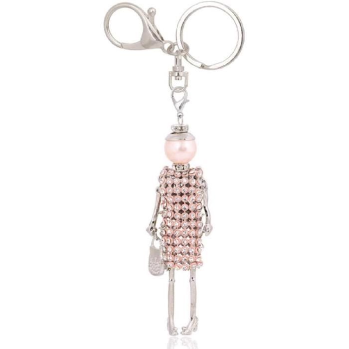 Porte-clés Strass Lettre MORSUNBELA - Paillettes, Pour Femmes Et Filles, Cadeau Stylé
