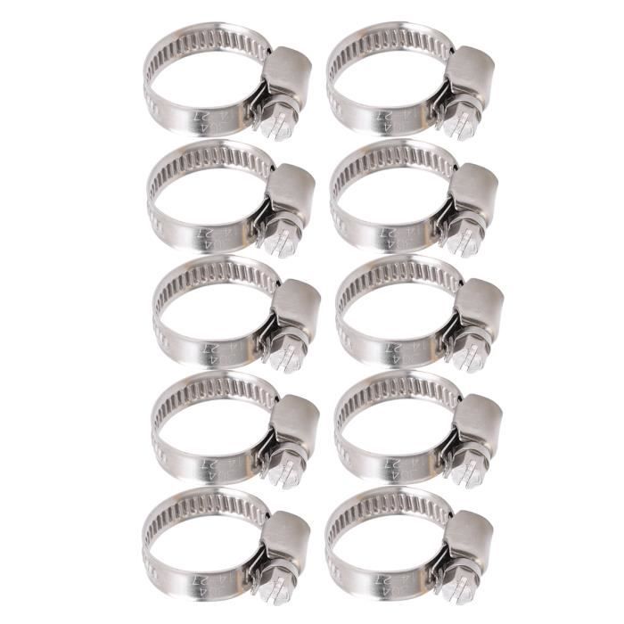 Lot De 10 Colliers De Serrage à Vis En Acier Inoxydable - Alésage 2mm, Ø Ext 7mm - Pour Arbres, Modélisme, Bricolage