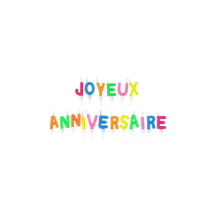 Bougies Pour Gateau Joyeux Anniversaire Colorees Cdiscount Maison