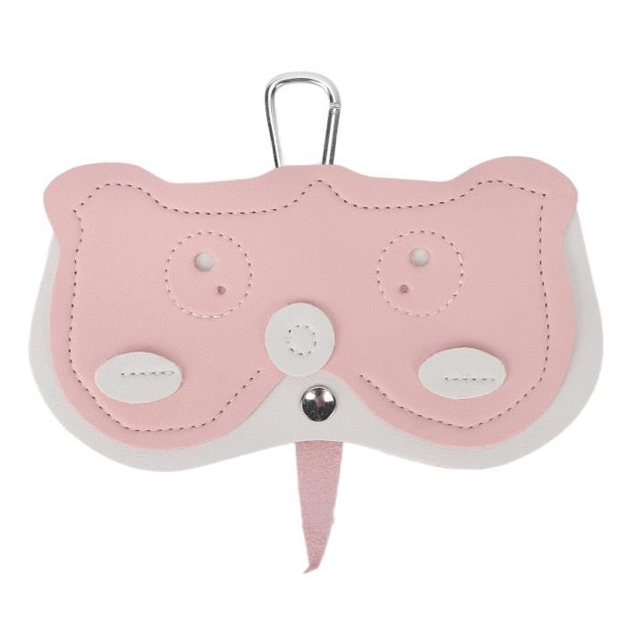 Cuque bo te lunettes portable Sac lunettes en cuir mignon Snap