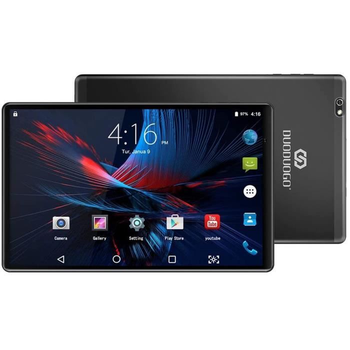Bluetooth 4G LTE Dual SIM Call Tablette Tactile 10 Pouces Android Tablettes avec 3 Go de RAM et 64 Go ROM Quad Core et 8000mAH WI-FI GPS 