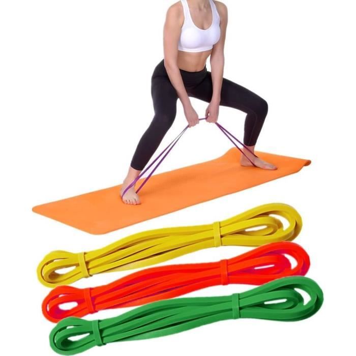 Bande De Résistance En Forme De 8 – 15/25 Lbs, Silicone, Poignées Antidérapantes – Pour Stretching, Pilates, Yoga, Bureau, Voyage