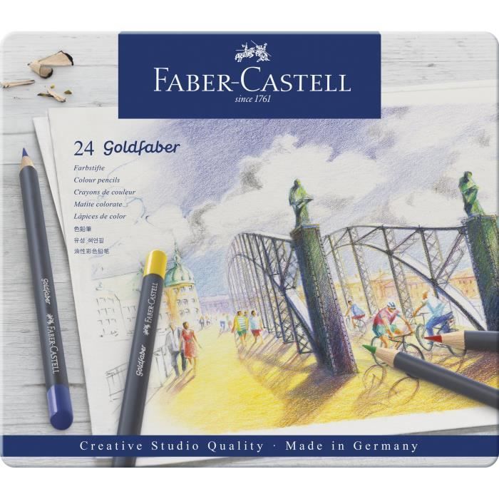 Faber Castell Boite De 24 Crayons De Couleur Goldfaber Permanent Achat Vente Crayon De Couleur 24 Crayons Goldfaber Permanent Cdiscount